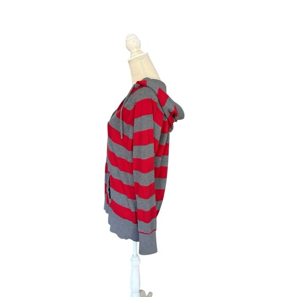 Atlanta Falcons Cutter And Buck Women’s Sz XL Red & Gray Cotton Hooded Sweater - Picture 15 of 16